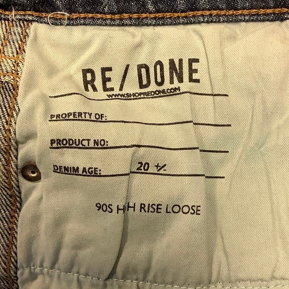 NEW! RE/DONE Size 30 90s High Rise Loose Distressed Jeans Denim $295 msrp I8-7 - Picture 8 of 10